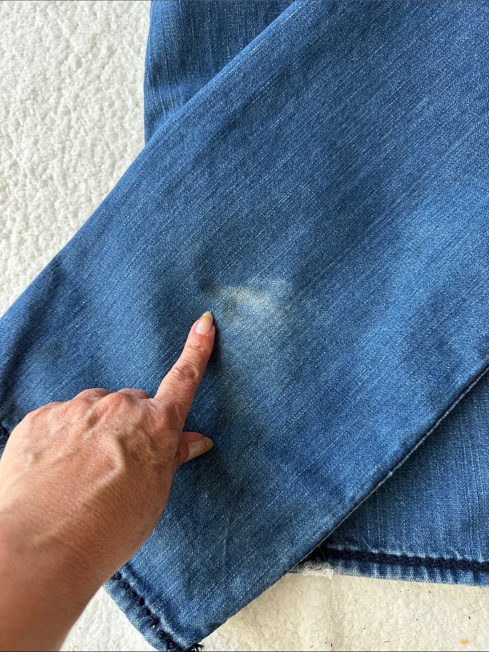 True Religion Light Blue Jeans with Contrast Back Pocket Stitching